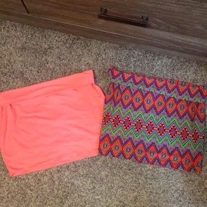 Lot of 2 buttery soft rue 21 stretch skirts.